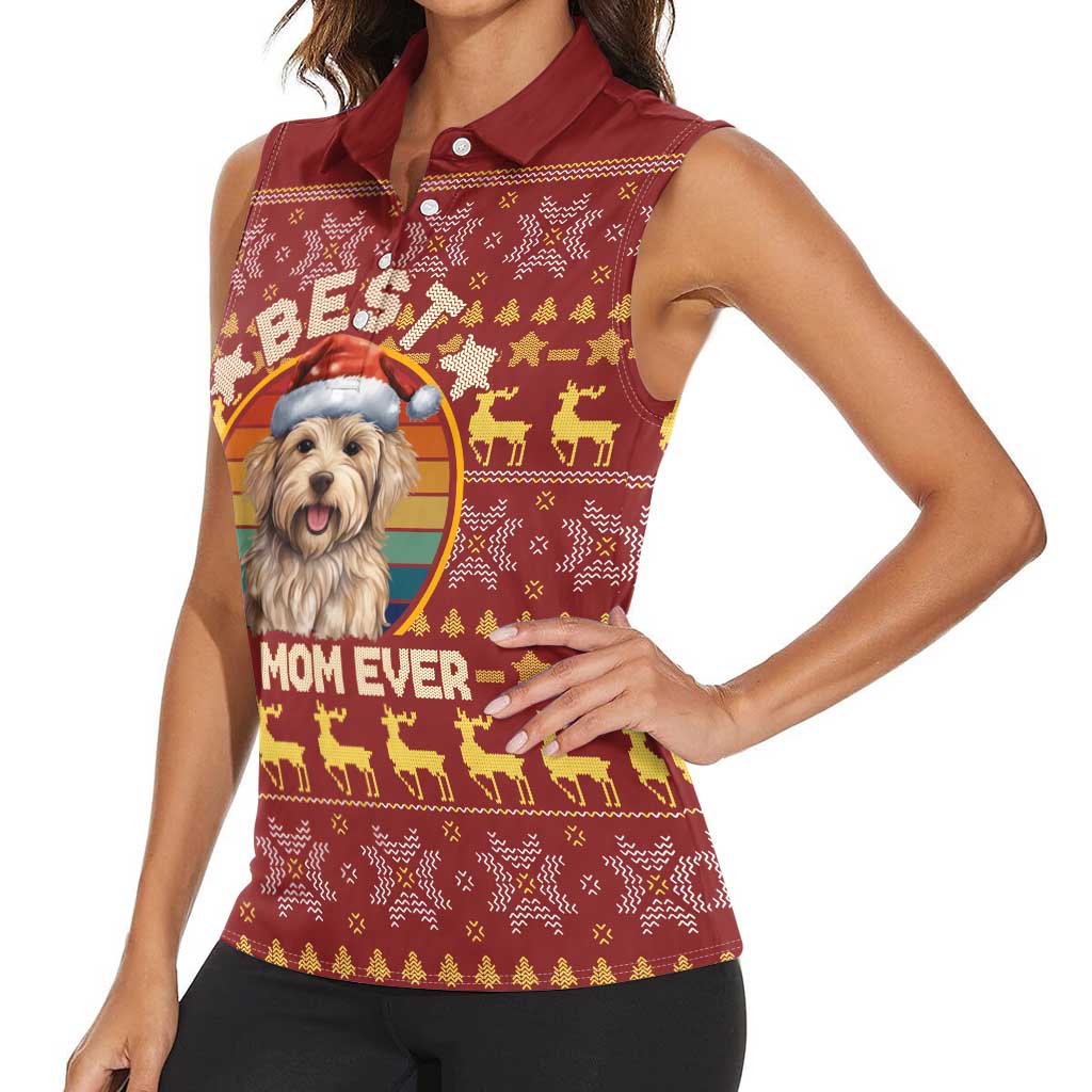 Havanese Best Dog Mom Christmas Women Sleeveless Polo Shirt Xmas Holiday Patterns - Wonder Print Shop