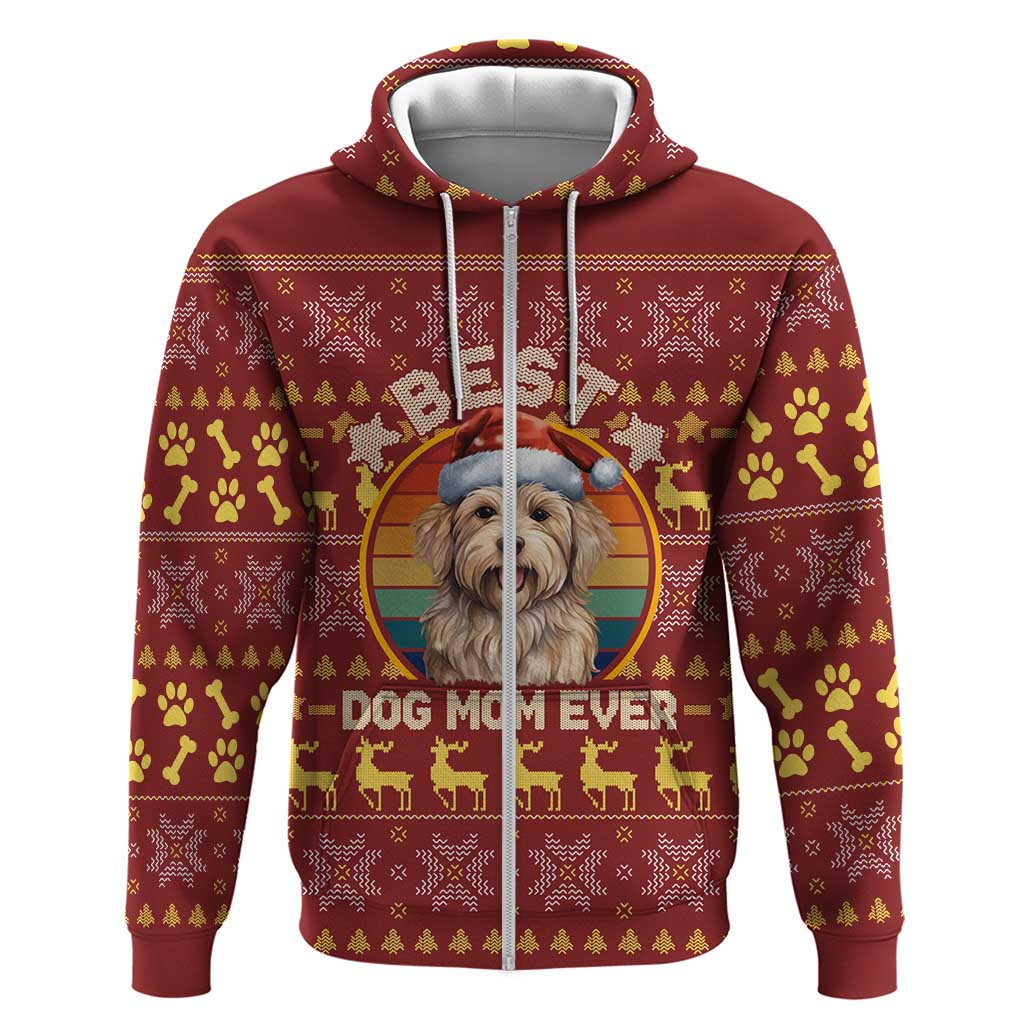 Havanese Best Dog Mom Christmas Zip Hoodie Xmas Holiday Patterns - Wonder Print Shop