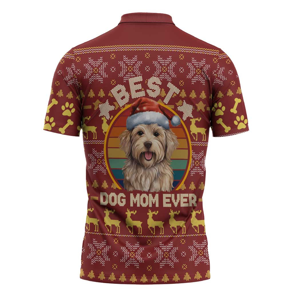 Havanese Best Dog Mom Christmas Zipper Polo Shirt Xmas Holiday Patterns - Wonder Print Shop