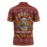 Havanese Best Dog Mom Christmas Zipper Polo Shirt Xmas Holiday Patterns - Wonder Print Shop