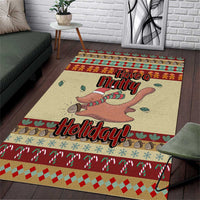 Have A Nutty Holiday Christmas Christmas Area Rug Xmas Holiday Patterns - Wonder Print Shop