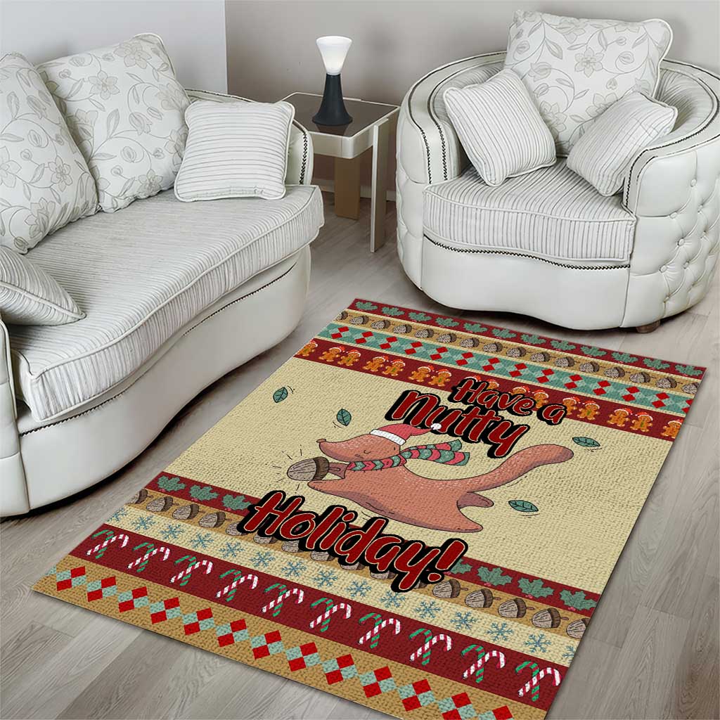 Have A Nutty Holiday Christmas Christmas Area Rug Xmas Holiday Patterns - Wonder Print Shop