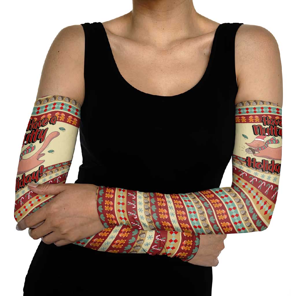 Have A Nutty Holiday Christmas Christmas Arm Sleeves Xmas Holiday Patterns - Wonder Print Shop