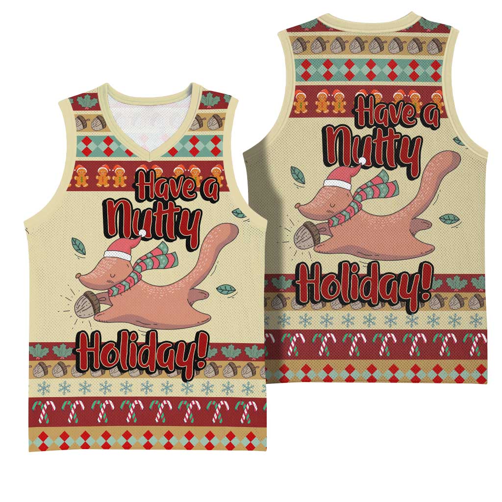 Have A Nutty Holiday Christmas Christmas Basketball Jersey Xmas Holiday Patterns - Wonder Print Shop