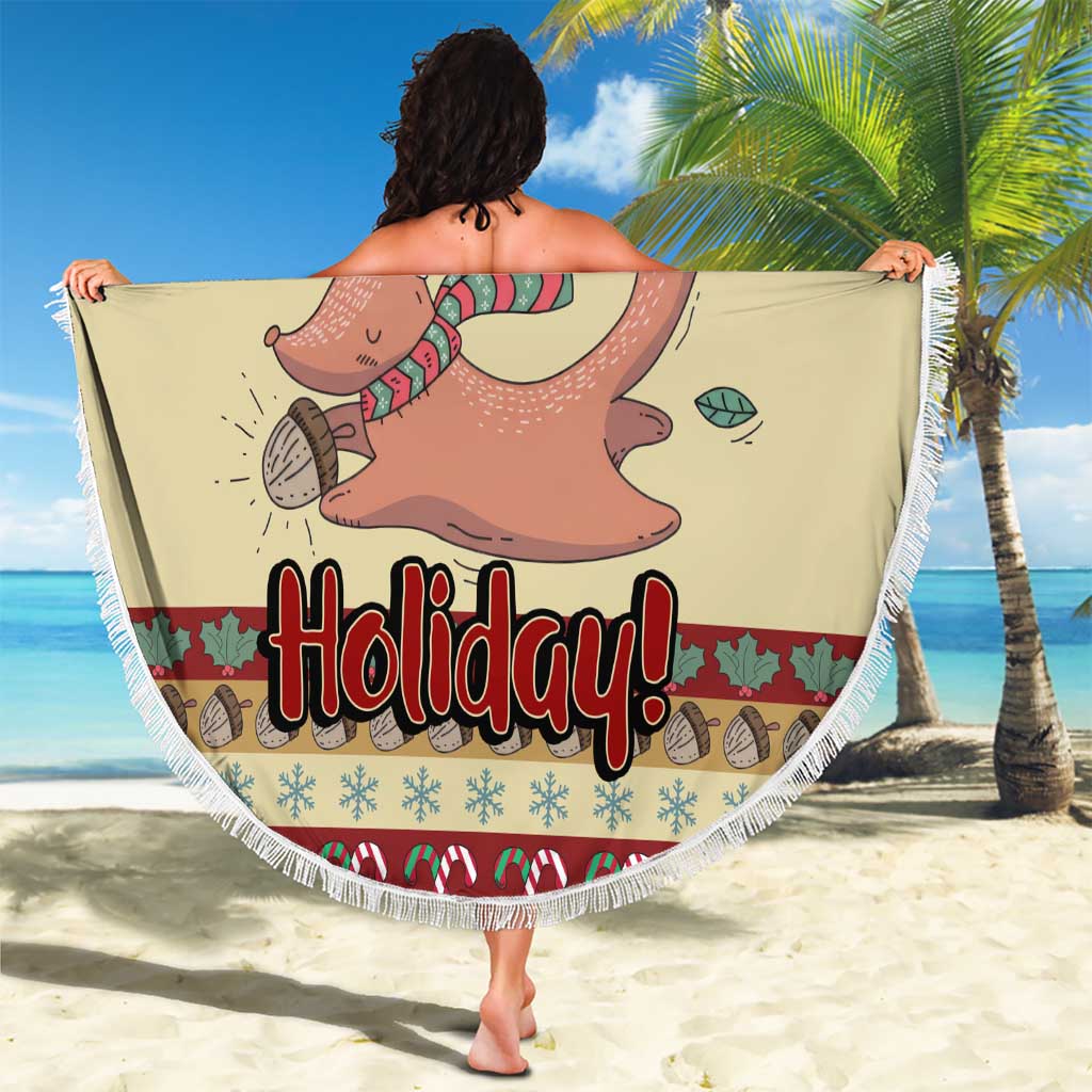 Have A Nutty Holiday Christmas Christmas Beach Blanket Xmas Holiday Patterns - Wonder Print Shop