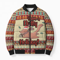 Have A Nutty Holiday Christmas Christmas Bomber Puffer Jacket Xmas Holiday Patterns - Wonder Print Shop
