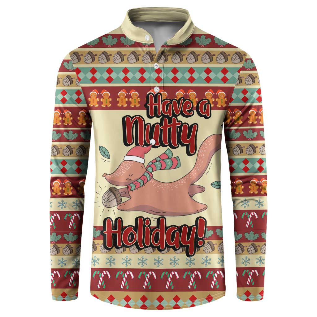 Have A Nutty Holiday Christmas Christmas Button Sweatshirt Xmas Holiday Patterns - Wonder Print Shop