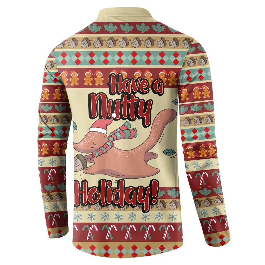 Have A Nutty Holiday Christmas Christmas Button Sweatshirt Xmas Holiday Patterns - Wonder Print Shop