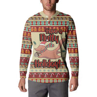 Have A Nutty Holiday Christmas Christmas Button Sweatshirt Xmas Holiday Patterns - Wonder Print Shop