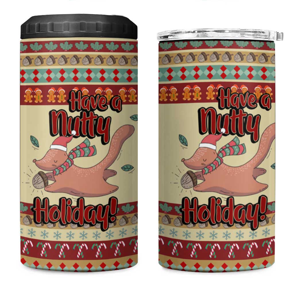 Have A Nutty Holiday Christmas Christmas 4 in 1 Can Cooler Tumbler Xmas Holiday Patterns - Wonder Print Shop