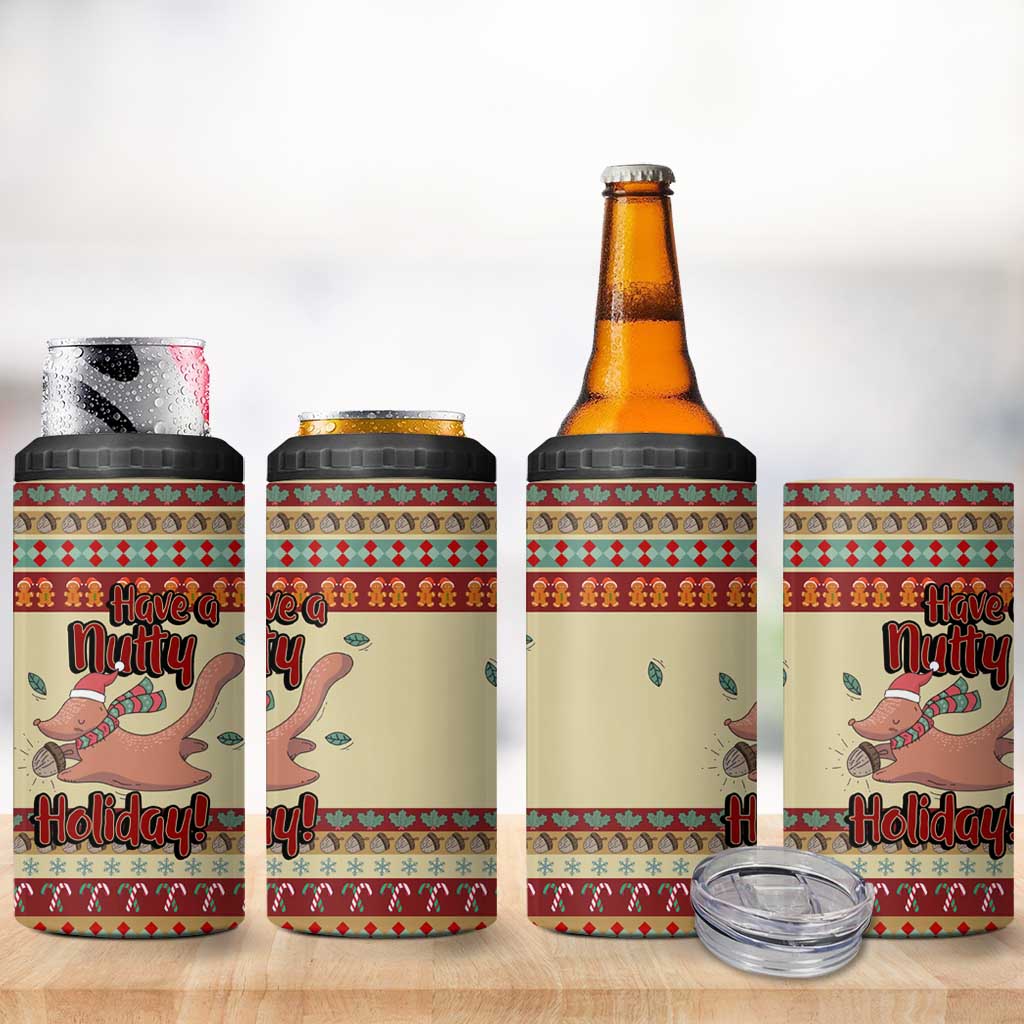 Have A Nutty Holiday Christmas Christmas 4 in 1 Can Cooler Tumbler Xmas Holiday Patterns - Wonder Print Shop