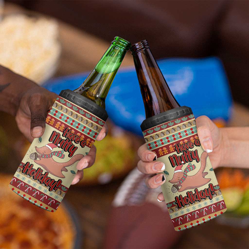 Have A Nutty Holiday Christmas Christmas 4 in 1 Can Cooler Tumbler Xmas Holiday Patterns - Wonder Print Shop