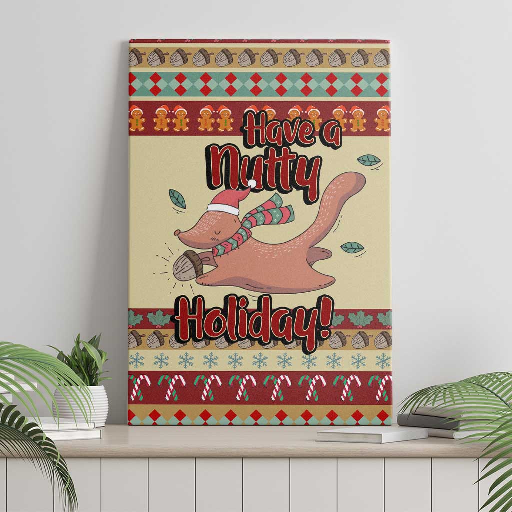 Have A Nutty Holiday Christmas Christmas Canvas Wall Art Xmas Holiday Patterns - Wonder Print Shop