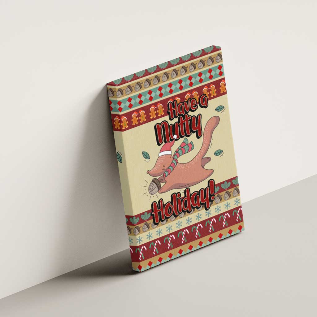 Have A Nutty Holiday Christmas Christmas Canvas Wall Art Xmas Holiday Patterns - Wonder Print Shop