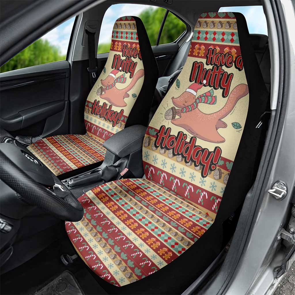 Have A Nutty Holiday Christmas Christmas Car Seat Cover Xmas Holiday Patterns - Wonder Print Shop