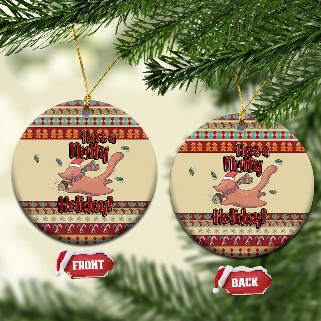 Have A Nutty Holiday Christmas Ceramic Ornament Xmas Holiday Patterns - Wonder Print Shop