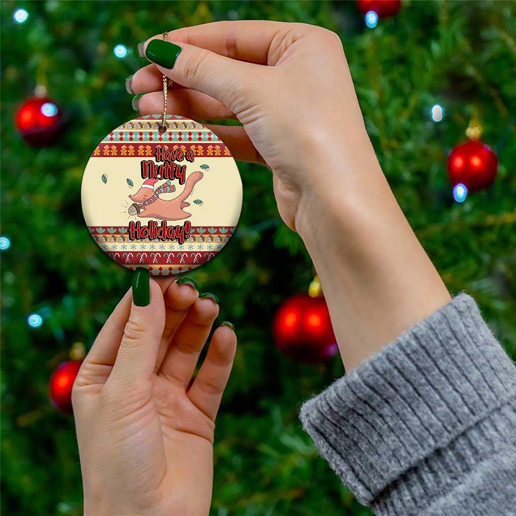 Have A Nutty Holiday Christmas Ceramic Ornament Xmas Holiday Patterns - Wonder Print Shop