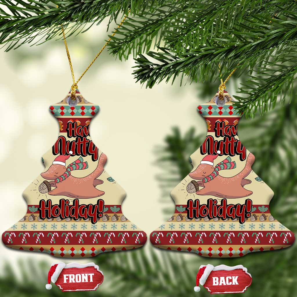 Have A Nutty Holiday Christmas Ceramic Ornament Xmas Holiday Patterns - Wonder Print Shop