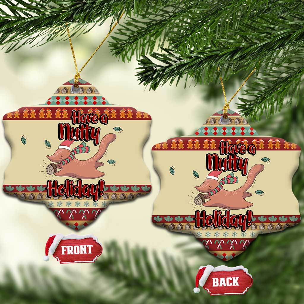 Have A Nutty Holiday Christmas Ceramic Ornament Xmas Holiday Patterns - Wonder Print Shop