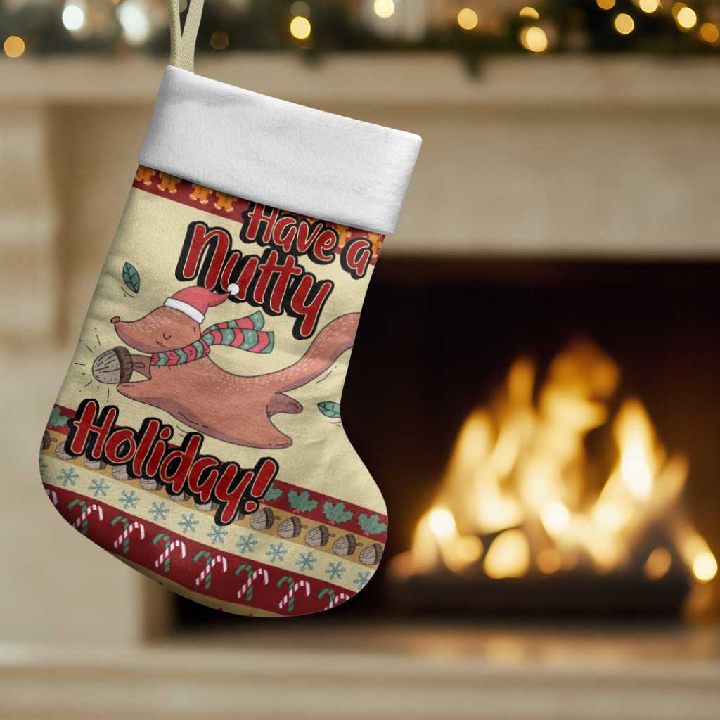 Have A Nutty Holiday Christmas Christmas Stocking Xmas Holiday Patterns - Wonder Print Shop