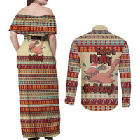 Have A Nutty Holiday Christmas Christmas Couples Matching Off Shoulder Maxi Dress and Long Sleeve Button Shirt Xmas Holiday Patterns - Wonder Print Shop