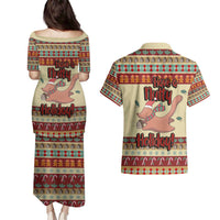 Have A Nutty Holiday Christmas Christmas Couples Matching Puletasi and Hawaiian Shirt Xmas Holiday Patterns - Wonder Print Shop