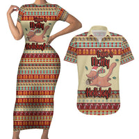 Have A Nutty Holiday Christmas Christmas Couples Matching Short Sleeve Bodycon Dress and Hawaiian Shirt Xmas Holiday Patterns - Wonder Print Shop