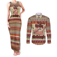 Have A Nutty Holiday Christmas Christmas Couples Matching Tank Maxi Dress and Long Sleeve Button Shirt Xmas Holiday Patterns - Wonder Print Shop