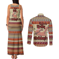 Have A Nutty Holiday Christmas Christmas Couples Matching Tank Maxi Dress and Long Sleeve Button Shirt Xmas Holiday Patterns - Wonder Print Shop