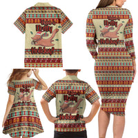 Have A Nutty Holiday Christmas Christmas Family Matching Long Sleeve Bodycon Dress and Hawaiian Shirt Xmas Holiday Patterns - Wonder Print Shop