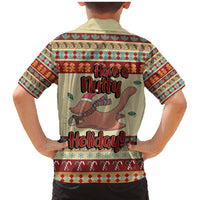 Have A Nutty Holiday Christmas Christmas Family Matching Mermaid Dress and Hawaiian Shirt Xmas Holiday Patterns - Wonder Print Shop