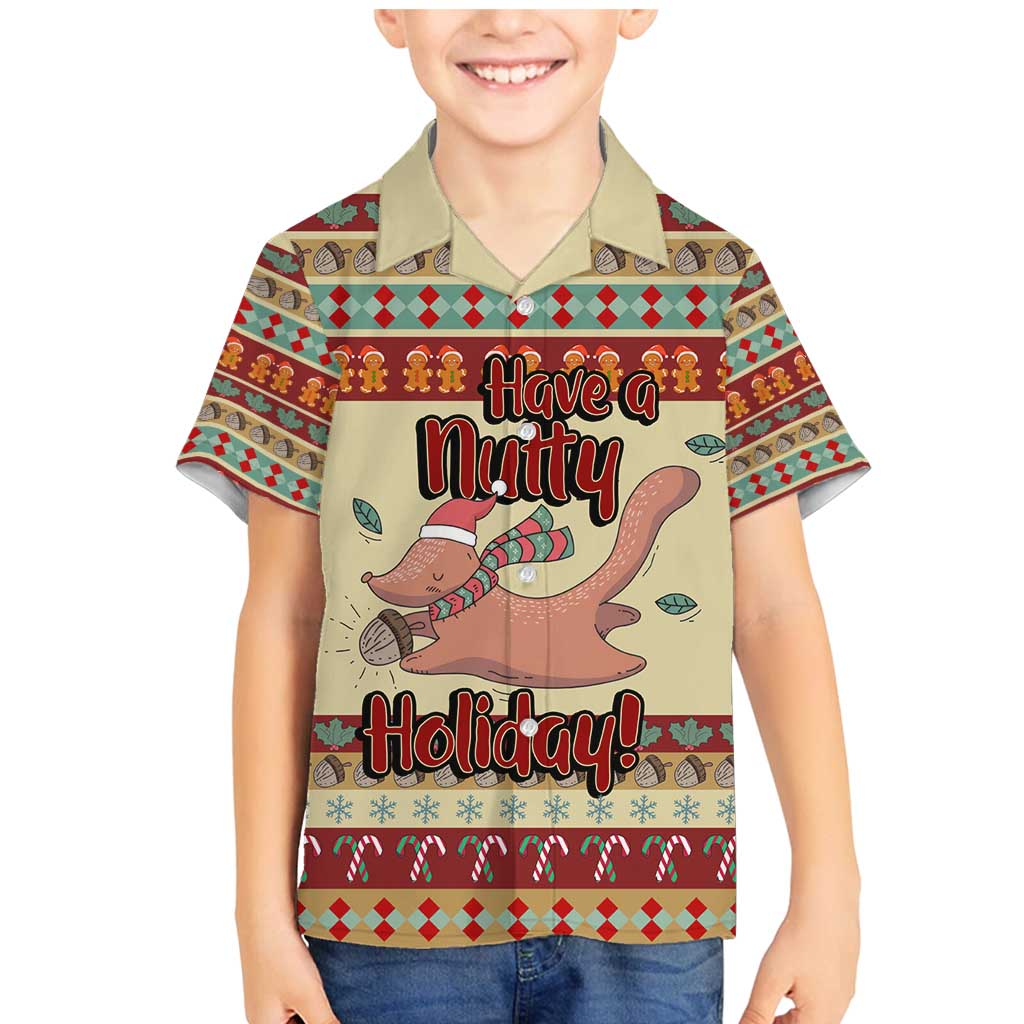 Have A Nutty Holiday Christmas Christmas Family Matching Mermaid Dress and Hawaiian Shirt Xmas Holiday Patterns - Wonder Print Shop