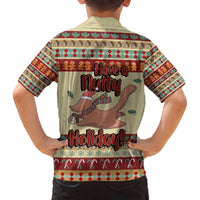 Have A Nutty Holiday Christmas Christmas Family Matching Off The Shoulder Long Sleeve Dress and Hawaiian Shirt Xmas Holiday Patterns - Wonder Print Shop