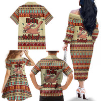 Have A Nutty Holiday Christmas Christmas Family Matching Off The Shoulder Long Sleeve Dress and Hawaiian Shirt Xmas Holiday Patterns - Wonder Print Shop