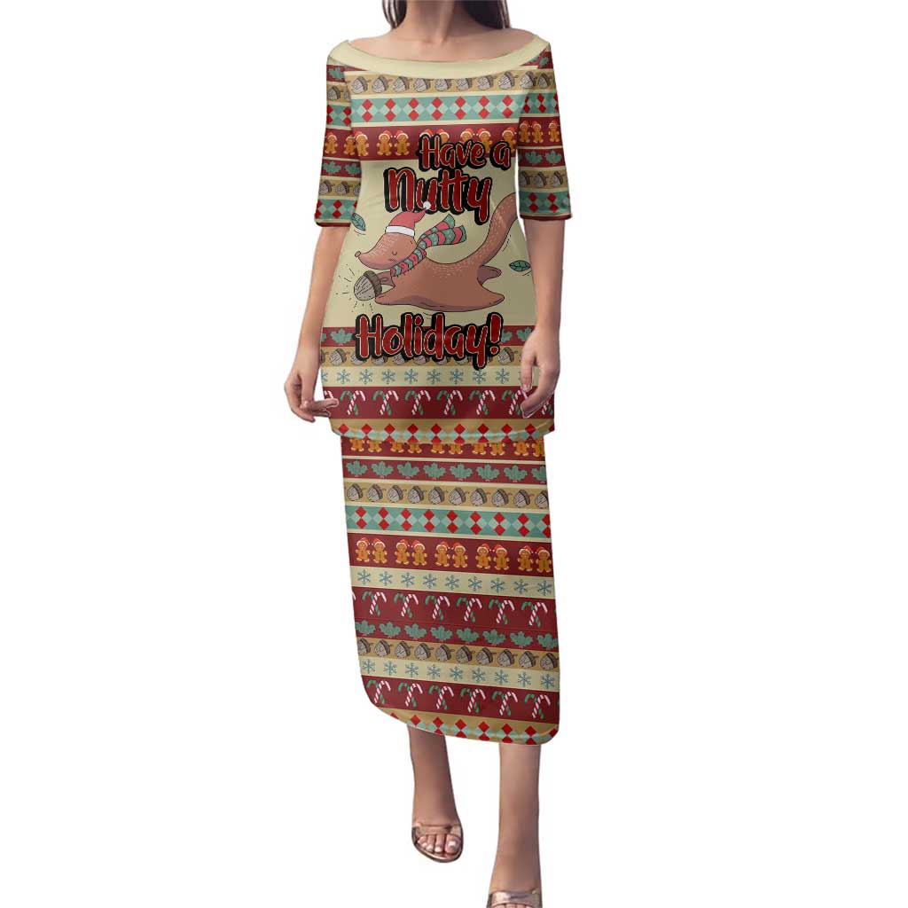 Have A Nutty Holiday Christmas Christmas Family Matching Puletasi and Hawaiian Shirt Xmas Holiday Patterns - Wonder Print Shop
