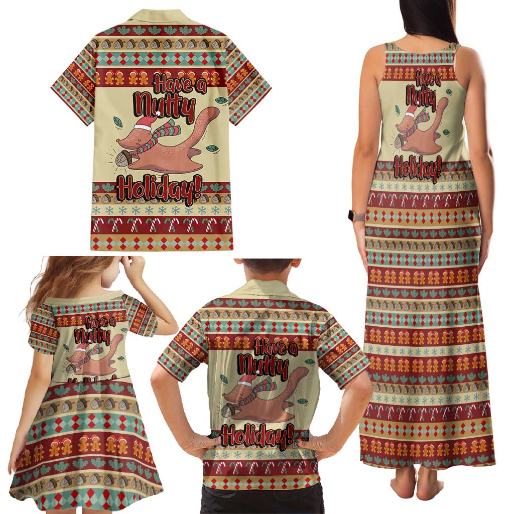 Have A Nutty Holiday Christmas Christmas Family Matching Tank Maxi Dress and Hawaiian Shirt Xmas Holiday Patterns - Wonder Print Shop