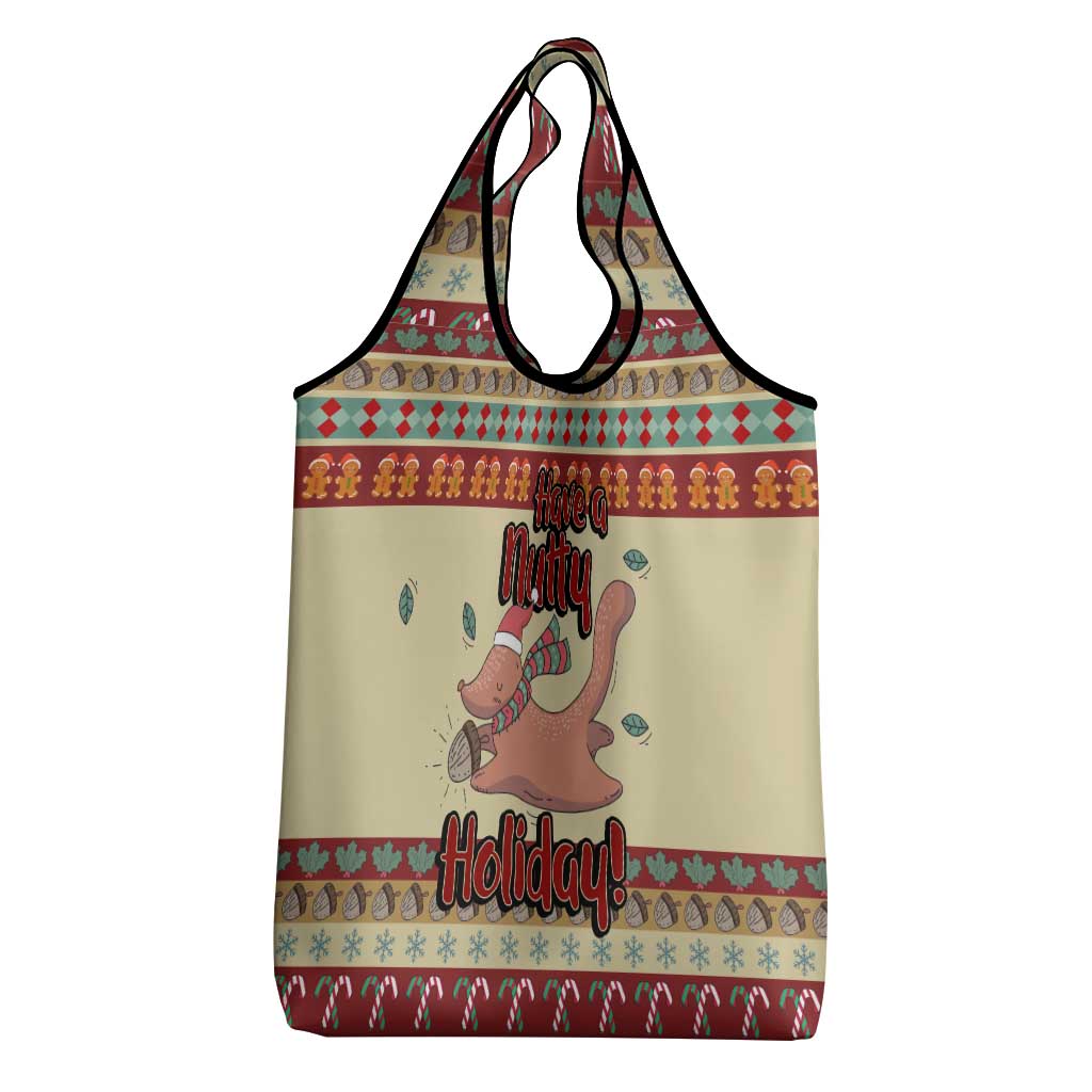 Have A Nutty Holiday Christmas Christmas Grocery Bag Xmas Holiday Patterns - Wonder Print Shop