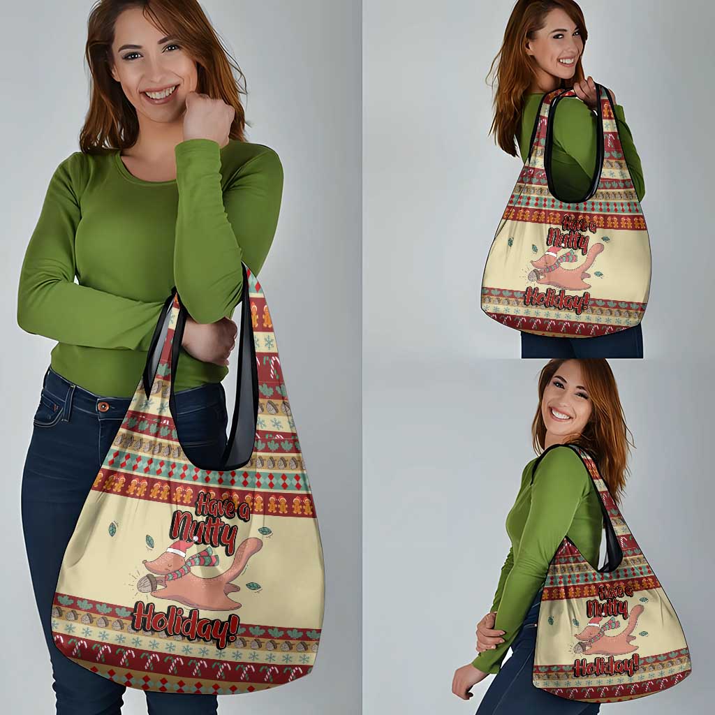 Have A Nutty Holiday Christmas Christmas Grocery Bag Xmas Holiday Patterns - Wonder Print Shop