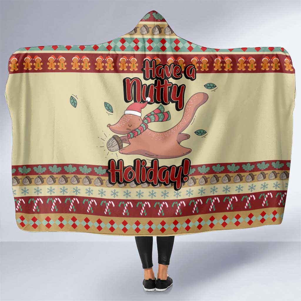 Have A Nutty Holiday Christmas Christmas Hooded Blanket Xmas Holiday Patterns - Wonder Print Shop