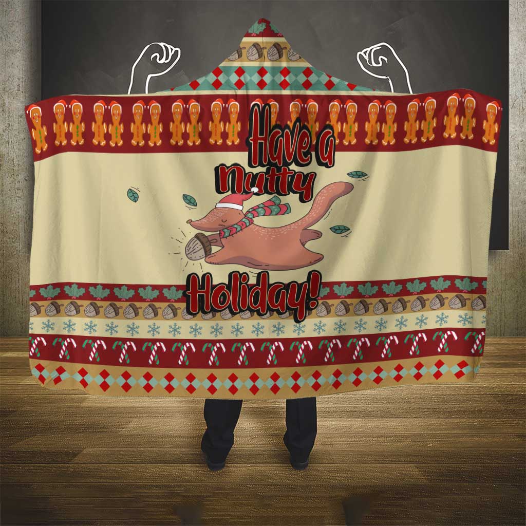 Have A Nutty Holiday Christmas Christmas Hooded Blanket Xmas Holiday Patterns - Wonder Print Shop