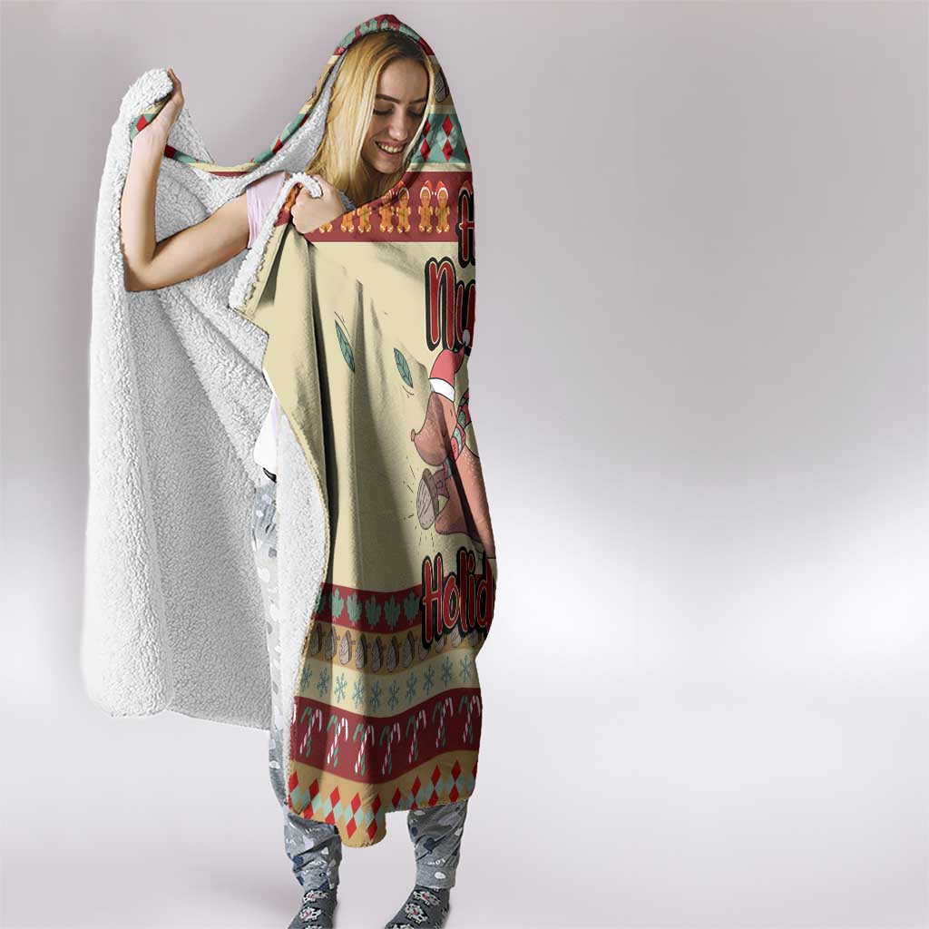 Have A Nutty Holiday Christmas Christmas Hooded Blanket Xmas Holiday Patterns - Wonder Print Shop