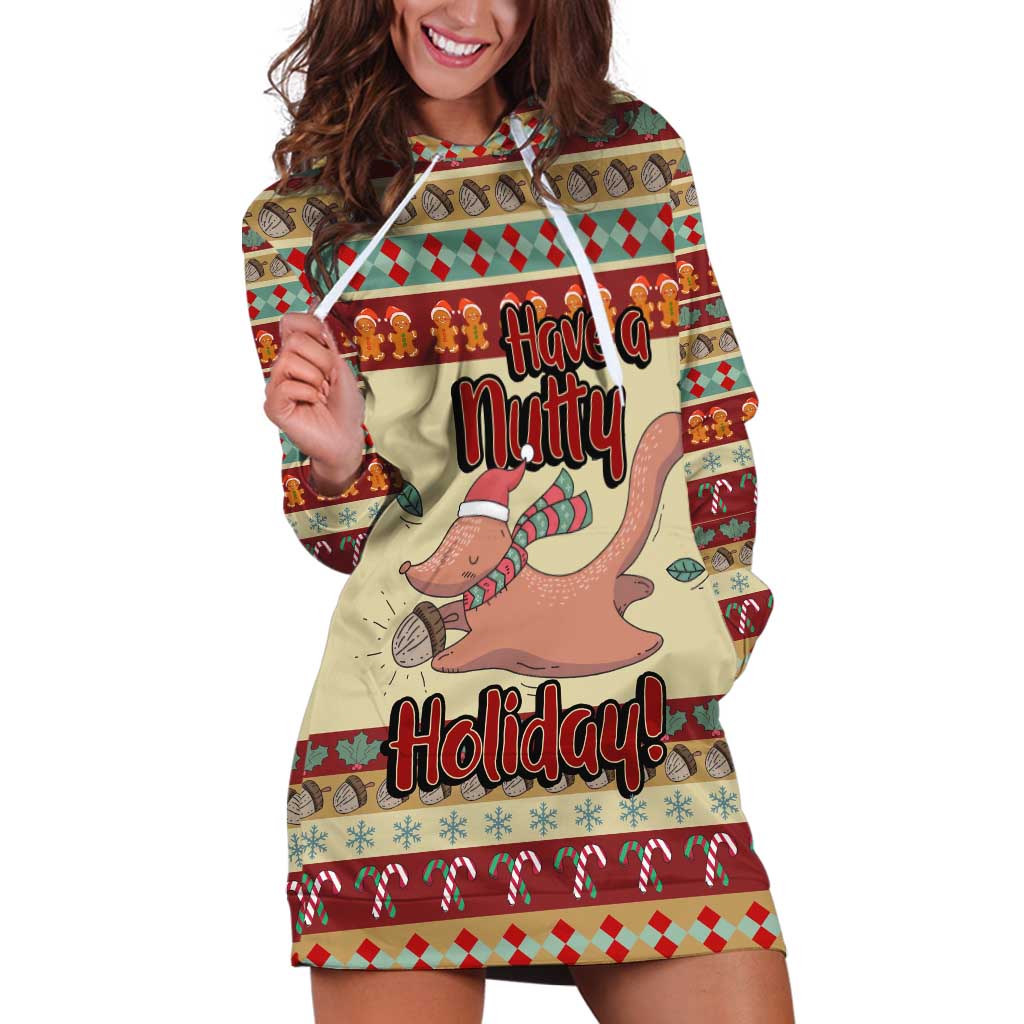 Have A Nutty Holiday Christmas Christmas Hoodie Dress Xmas Holiday Patterns - Wonder Print Shop