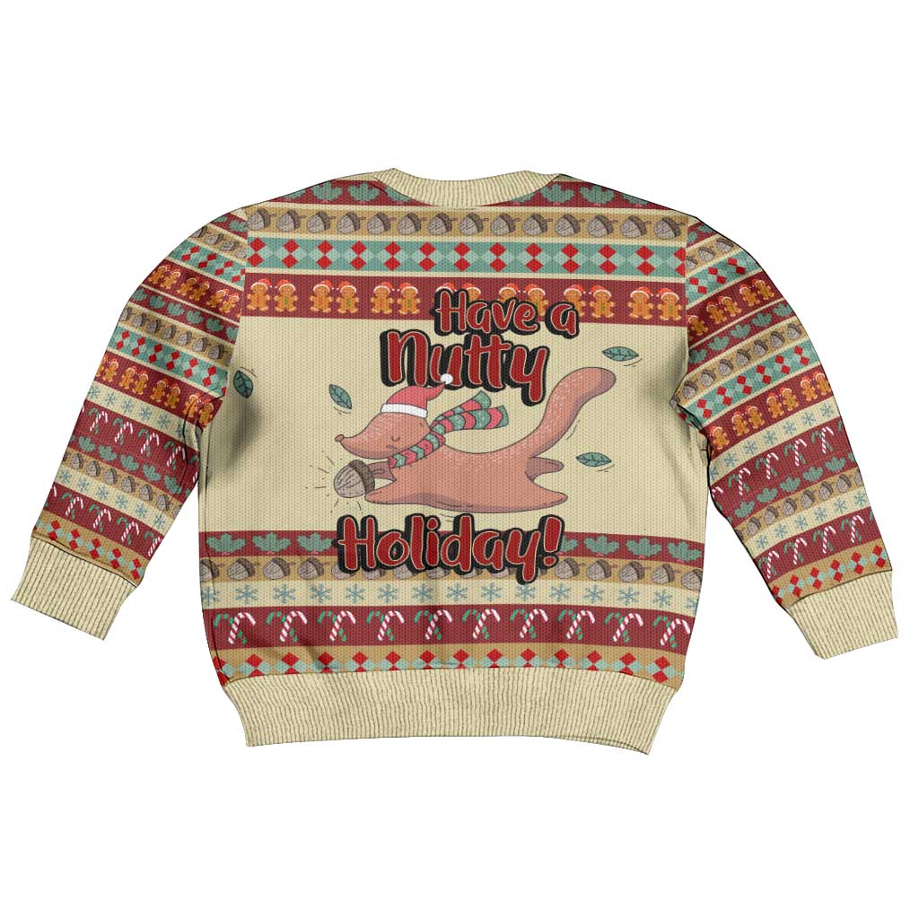 Have A Nutty Holiday Christmas Kid Ugly Christmas Sweater Xmas Holiday Patterns - Wonder Print Shop