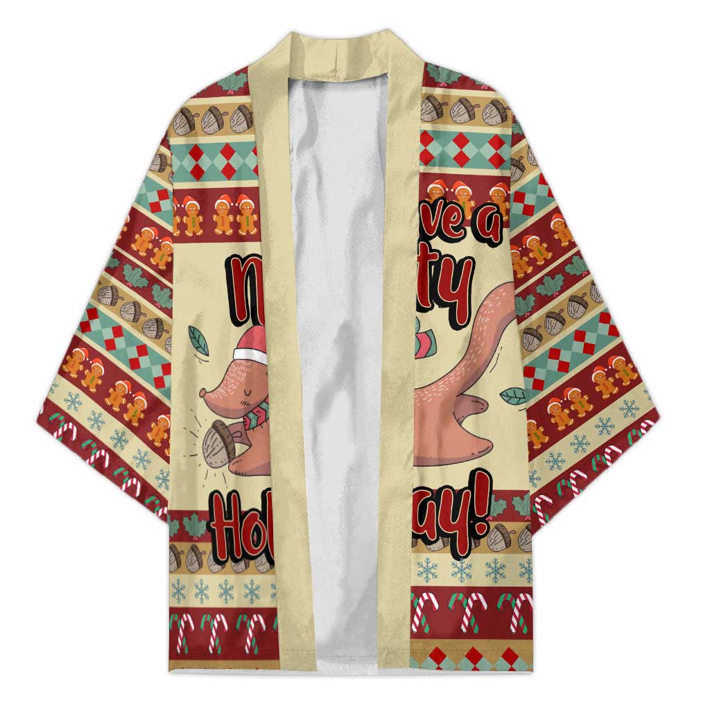 Have A Nutty Holiday Christmas Christmas Kimono Xmas Holiday Patterns - Wonder Print Shop