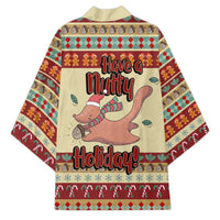 Have A Nutty Holiday Christmas Christmas Kimono Xmas Holiday Patterns - Wonder Print Shop
