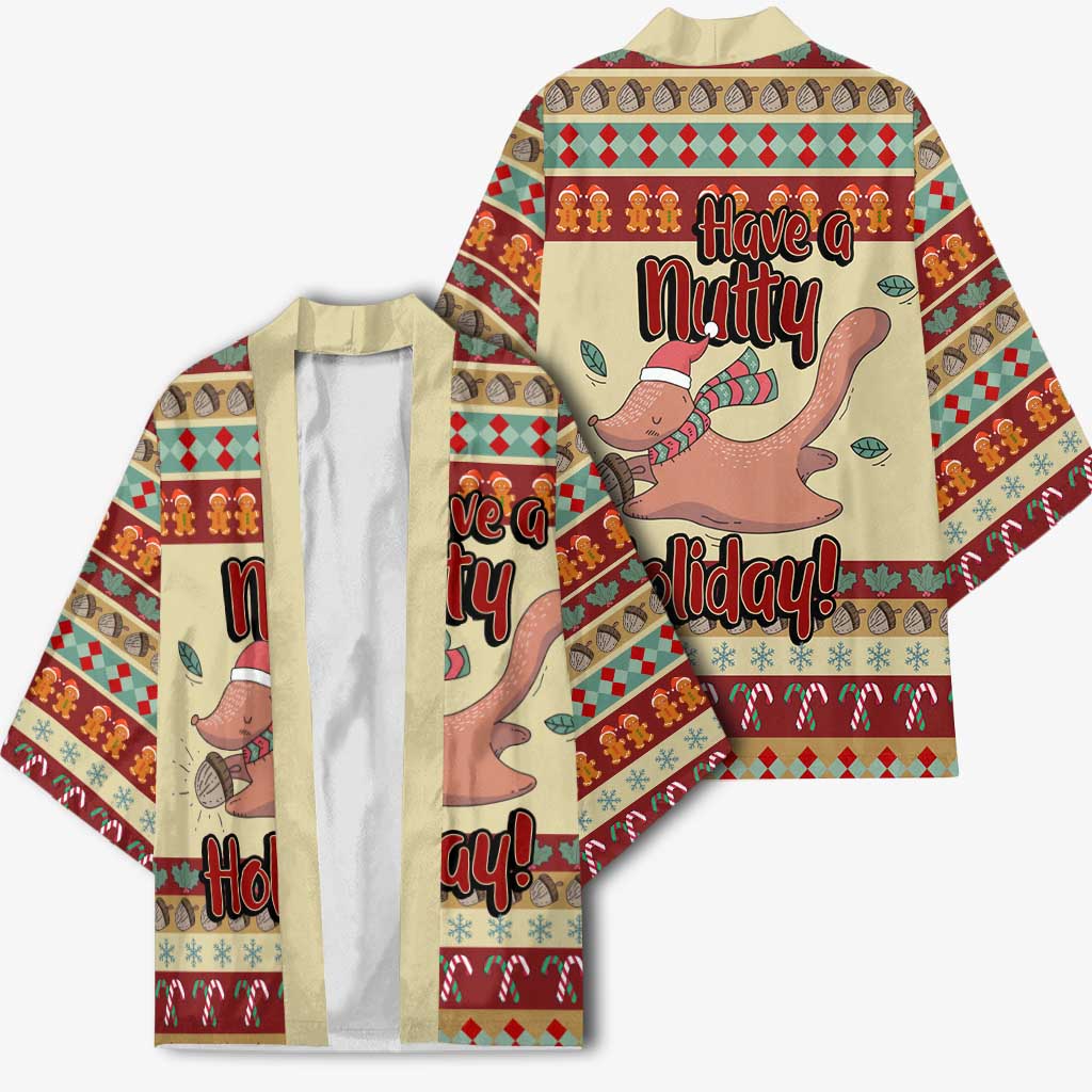 Have A Nutty Holiday Christmas Christmas Kimono Xmas Holiday Patterns - Wonder Print Shop