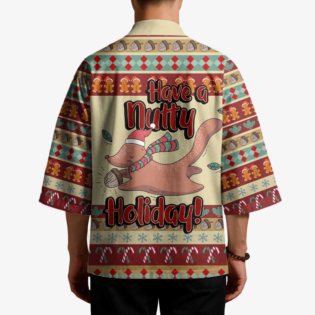 Have A Nutty Holiday Christmas Christmas Kimono Xmas Holiday Patterns - Wonder Print Shop