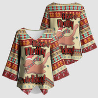 Have A Nutty Holiday Christmas Christmas Kimono Sleeve Blouse Xmas Holiday Patterns - Wonder Print Shop