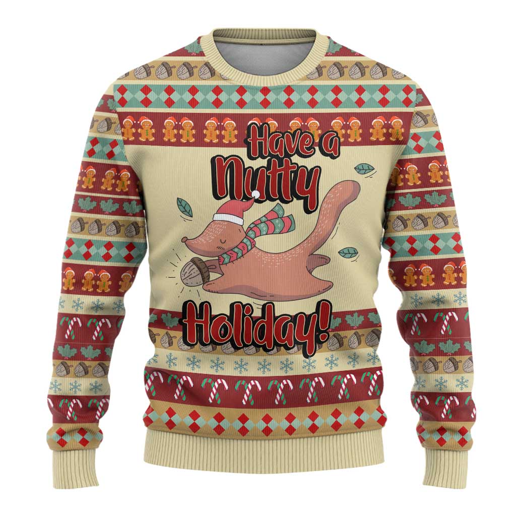 Have A Nutty Holiday Christmas Ugly Christmas Sweater Xmas Holiday Patterns - Wonder Print Shop
