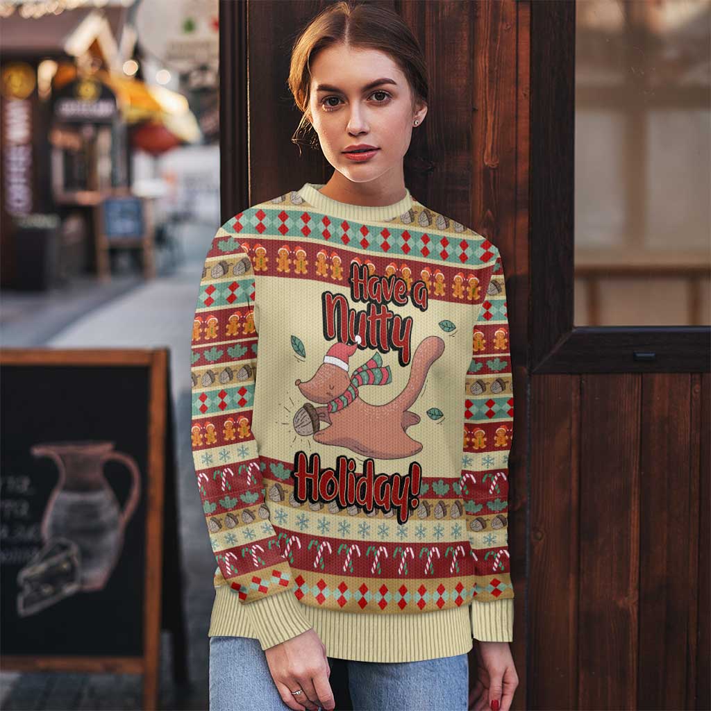 Have A Nutty Holiday Christmas Ugly Christmas Sweater Xmas Holiday Patterns - Wonder Print Shop